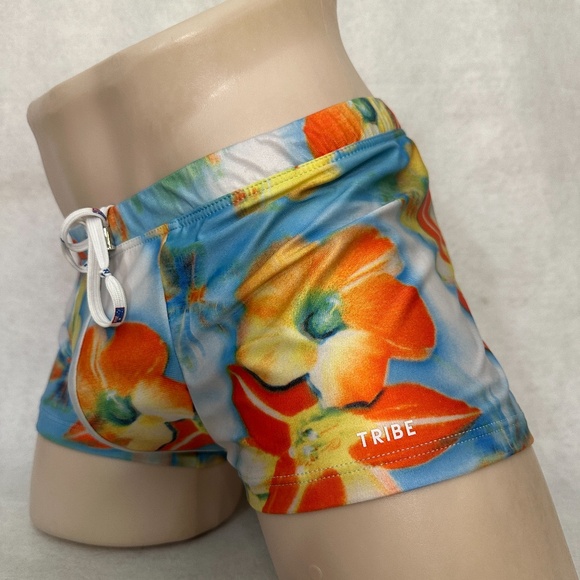 Tribe Square Cut Pouch Swim Briefs XL 34-42" waist Gently worn 100% polyester - Picture 2 of 4